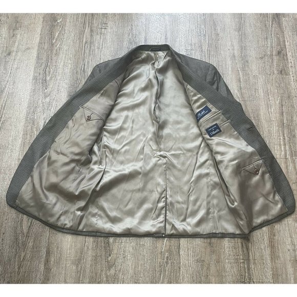 Ralph Lauren Mens Checked Silk Blend Blazer Brown Sz 41R - Picture 4 of 4